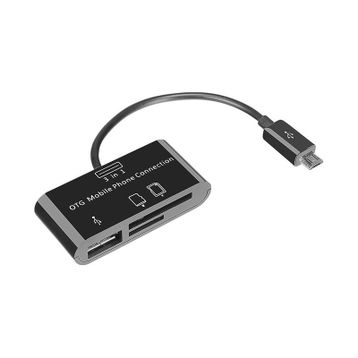 S-Link SMG-423 Micro USB to Cep Tel Kart Okuyucu ve HUB Çevirici