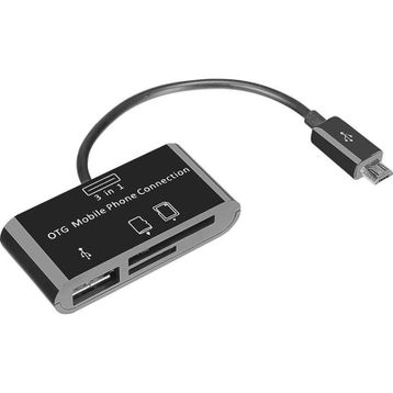 S-Link SMG-423 Micro USB to Cep Tel Kart Okuyucu ve HUB Çevirici