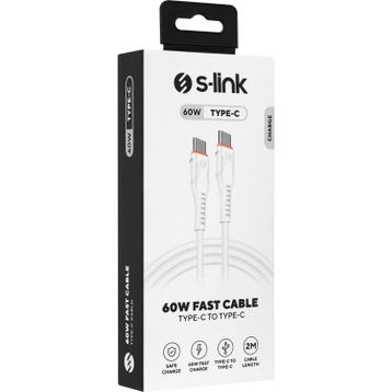 S-Link SW-C135 2 m 3A Type-C to Type-C Hızlı Data ve Şarj Kablosu