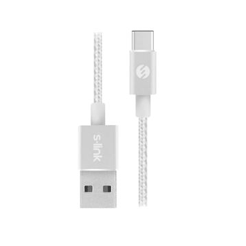 S-Link SW-C702 2A 1 m Gri Type-C Data + Şarj Kablosu