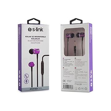 S-Link SW-K7 Mor Mikrofonlu Kulaklık
