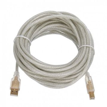 S-Link USB2.0 10M Şeffaf Yazıcı Kablosu