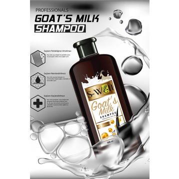 S-Well GMS-500 500 ml Protez Saç ve Medikal Peruk İçin Keçi Sütlü Derinlemesine Temizleyici ve Bakım Şampuanı