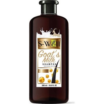 S-Well GMS-500 500 ml Protez Saç ve Medikal Peruk İçin Keçi Sütlü Derinlemesine Temizleyici ve Bakım Şampuanı