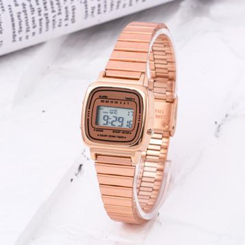 Saattino ST-304234 Retro Serisi Küçük Kadran Rose Renkli Çelik Kordon Kadın Kol Saati