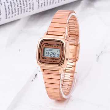 Saattino ST-304234 Retro Serisi Küçük Kadran Rose Renkli Çelik Kordon Kadın Kol Saati