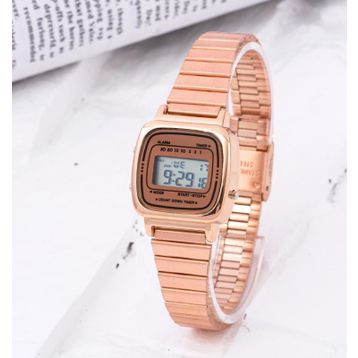 Saattino ST-304234 Retro Serisi Küçük Kadran Rose Renkli Çelik Kordon Kadın Kol Saati