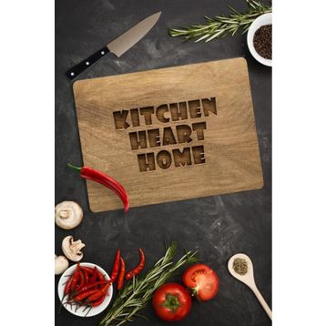 Saban 30x40 cm Kitchen Heart Home Cam Kesme Tahtası