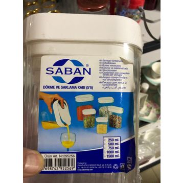 Saban 5'li Plastik Saklama ve Dökme Kabı