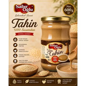 Sabıroğlu 600 gr Kavanoz Tek Kavrulmuş Tahin