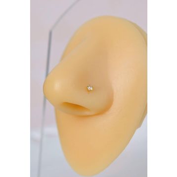 Sacce Scarves&Accessories 316 L Çelik Gold Renkli Tektaş Hızma Burun Nostril Screw Piercingi