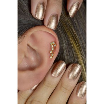 Sacce Scarves&Accessories Akrep Burcu Küpe Takımyıldızı Gold Scorpio Piercing