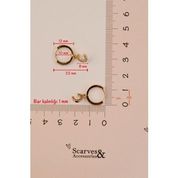 Sacce Scarves&Accessories B Harfi Tekli Küpe