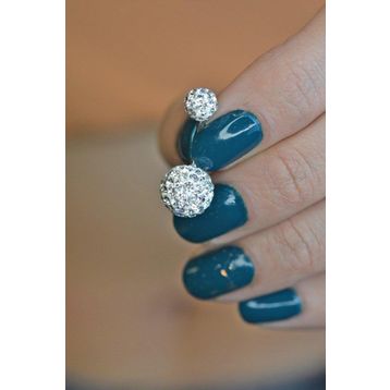 Sacce Scarves&Accessories Gümüş Renk Işıltılı Top Çelik Göbek Piercing