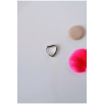 Sacce Scarves&Accessories Gümüş Renkli Kalp Tragus Helix Kıkırdak Küpesi Piercing