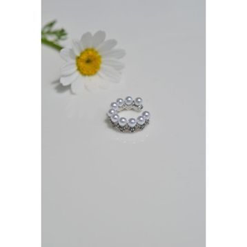 Sacce Scarves&Accessories İncili Taç Model Sıkıştırma Kıkırdak Earcuff Küpe