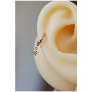 Sacce Scarves&Accessories Kutup Yıldızı Halka Tragus Helix Kıkırdak Küpesi Piercing