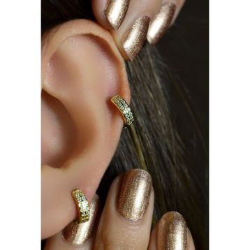 Sacce Scarves&Accessories Taşlı Gold Halka Tragus Helix Kıkırdak Piercing