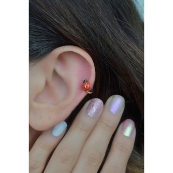 Sacce Scarves&Accessories Uğur Böceği Halka Helix Kıkırdak Piercing