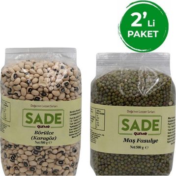 Sade Gurme 500 gr Karagöz Börülce + 500 gr Maş Fasulye