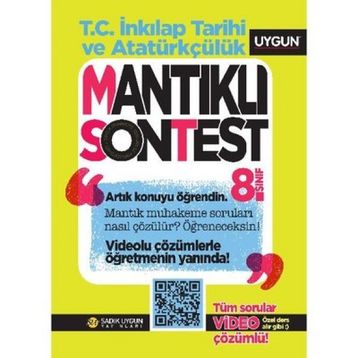 Sadık Uygun 8. Sınıf Mantıklı Son Test T.c. İnkılap Tarihi ve Atatürkçülük Soru Bankası