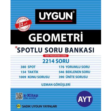 Sadık Uygun Yayınları AYT Geometri Spotlu Soru Bankası