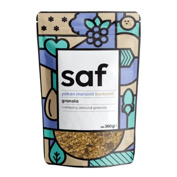 Saf Nutrition 360 gr Yaban Mersinli Bademli Granola (3 adet)