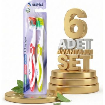 Safia 1+1 6 Adet Diş Fırçası