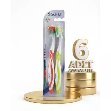 Safia 1+1 6 Adet Diş Fırçası