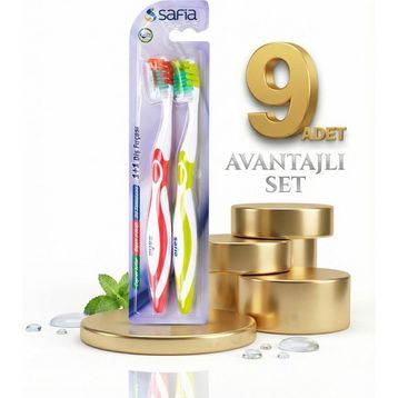 Safia 1+1 9 Adet Diş Fırçası