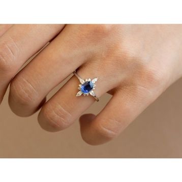 Safir Pırlanta Yüzük