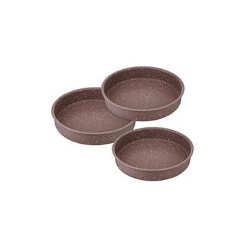 Saflon SF8500GR Granit 3'lü 28-32-36 cm Yuvarlak Fırın Tepsi