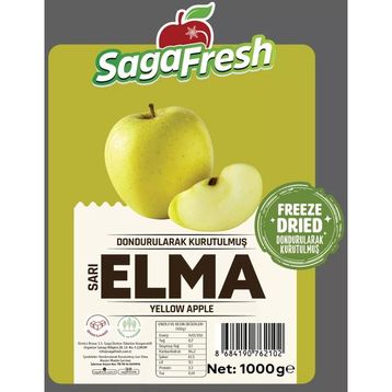 Sagafresh 1 kg Dondurularak Kurutulmuş Sarı Elma Dilimleri
