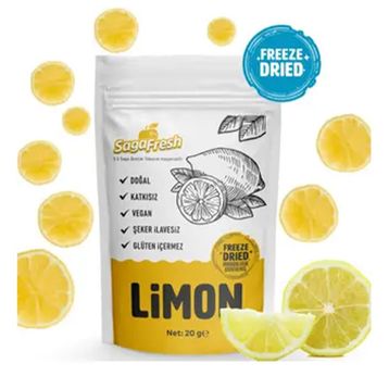 SagaFresh 20 gr Dondurularak Kurutulmuş Limon Dilimleri