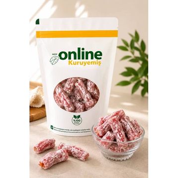 Şah Kuruyemiş 1 kg Antep Fıstıklı Narlı Fitil Lokum