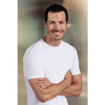 Şahinler ME003 Beyaz Kısa Kollu Kapalı Yaka Penye Atlet