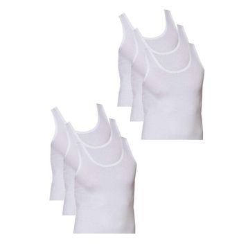 Şahinler ME066 Beyaz Likralı 6'lı Paket Erkek Atlet