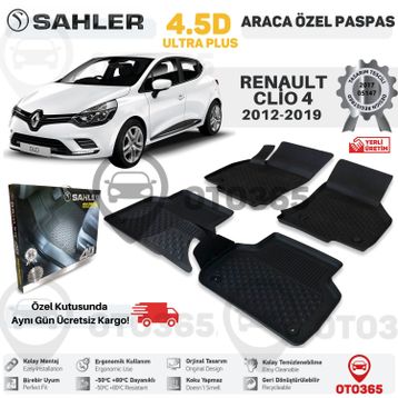 Sahler Renault Clio 4 2012 4.5D Havuzlu Paspas