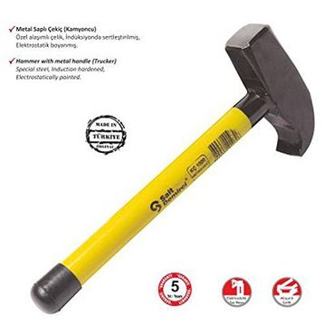 Sait Demirci 1000 gr Kamyoncu Metal Saplı Çekiç
