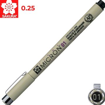 Sakura Pigma Micron 01 Siyah Teknik Çizim Kalemi