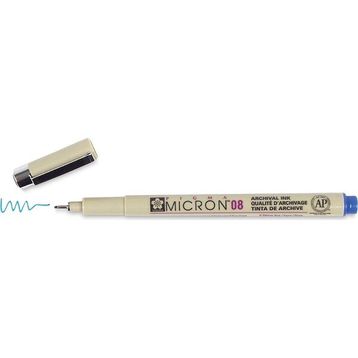 Sakura Pigma Micron 08 Mavi 0,5 mm Çizim Kalemi