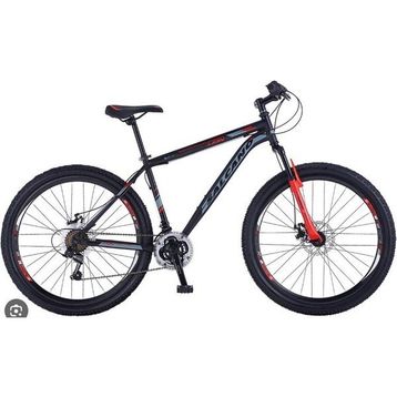 Salcano Lion 27.5 HD 18 Mat Siyah Kırmızı Gri Dağ Bisikleti