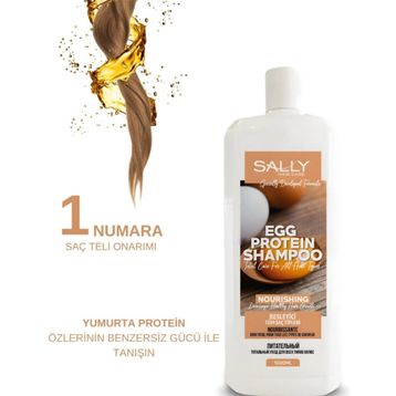 Sally 1 lt Egg Yumurta Protein Özlü Tüm Saç Tipleri Şampuan