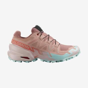 Salomon 477665 Speedcross 6 W Mahogany Rose Hushed Violet Iced Aqua Kadın Outdoor Ayakkabı