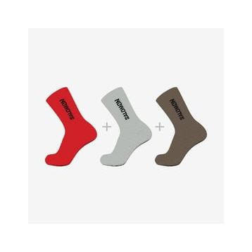 Salomon Everyday Crew 3 Pack Bej Gri Beyaz Çorap