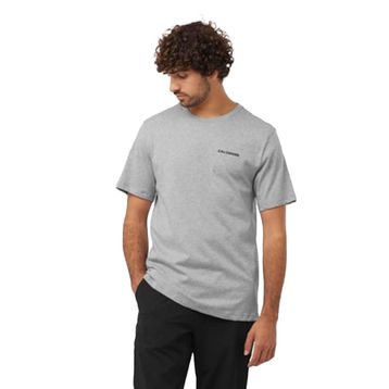 Salomon Graphic Perf SS Tee M Gri Erkek Koşu T-Shirt