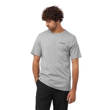 Salomon Graphic Perf SS Tee M Gri Erkek Koşu T-Shirt