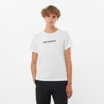 Salomon LC2217600 Logo SS Tee W Beyaz Kadın T-shirt