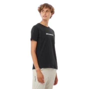 Salomon LC2217700 Logo SS Tee W Siyah Kadın T-shirt