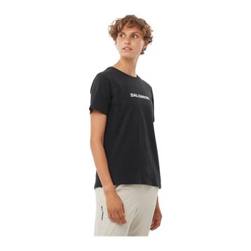 Salomon LC2217700 Logo SS Tee W Siyah Kadın T-shirt